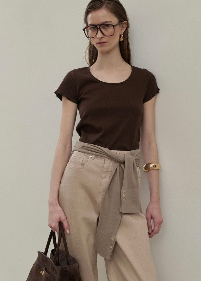 ELBORN | Palmy Scoop Neck T-shirt (3 Colors)