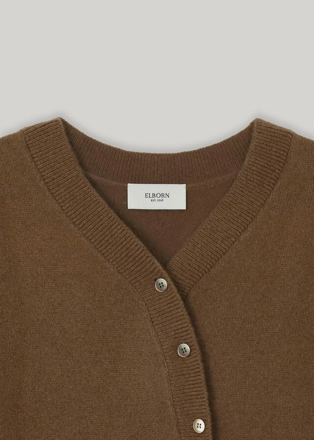 ELBORN | Mia Unbalanced Cardigan (Caramel)