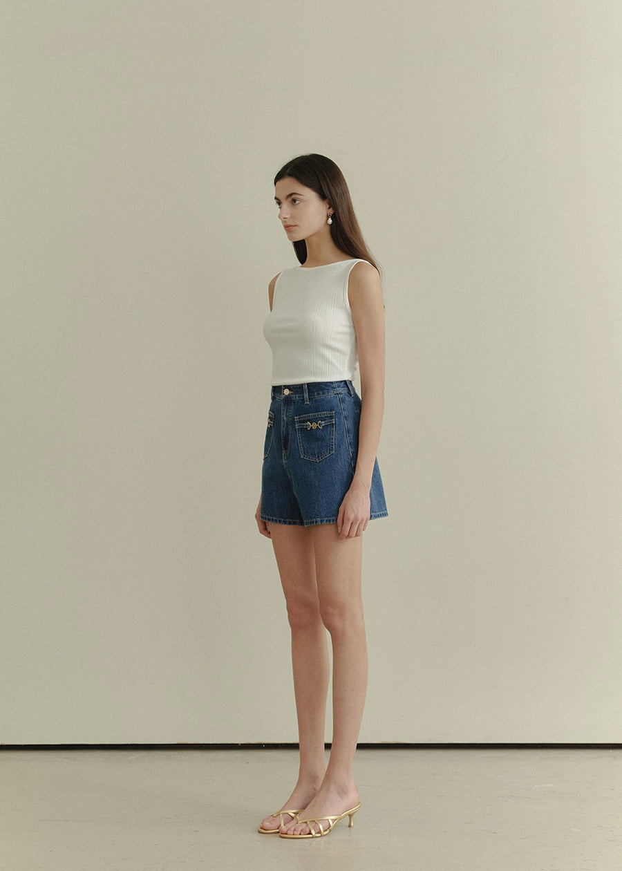 ELBORN | Eliana Denim Shorts (Blue)