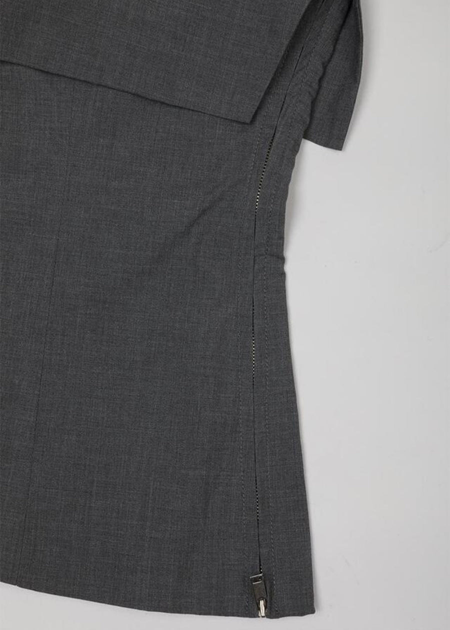LEHA | Isla Fold-Over Strapless Top (Dark Grey)