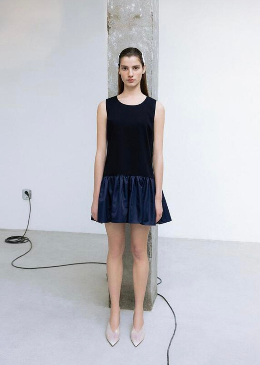 LEHA | Celeste Mini Dress (Black/Dark Navy) – YEAR END lehastudio CELESTE MINI DRESS