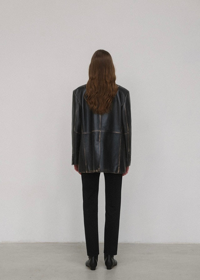 [2ND] ELBORN | [LIMITED] Carmen Leather Jacket (Black) Expected to ship 9/13/2024