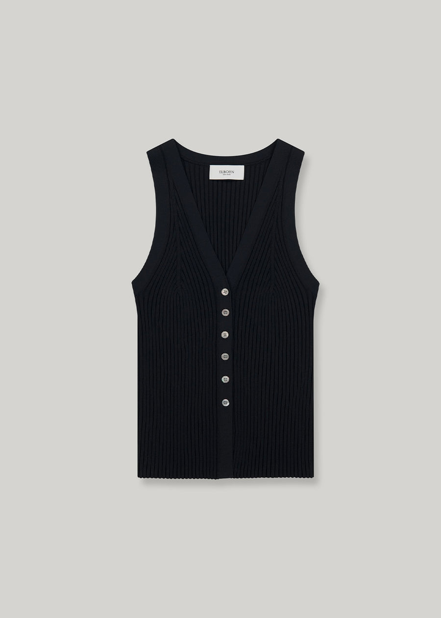 ELBORN | Marin Knit Vest Top (Black)