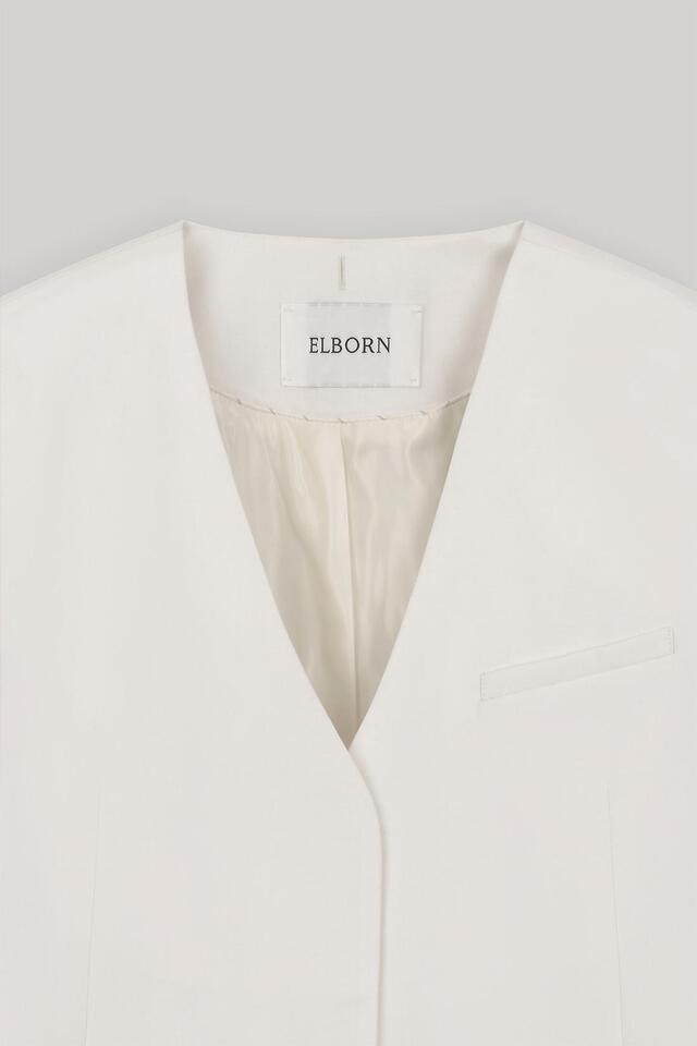 ELBORN | Brace Layered Wool Jacket (Ivory)