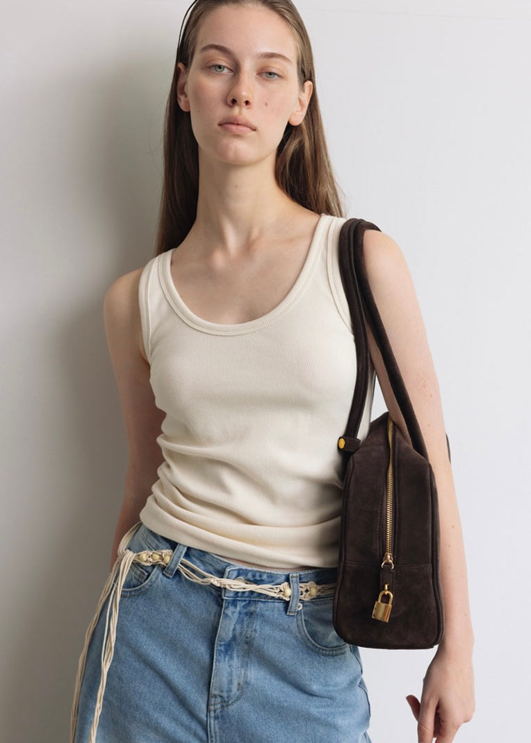 LEHA |  Ribbed Stretch Jersey Tank Top (2 colors)