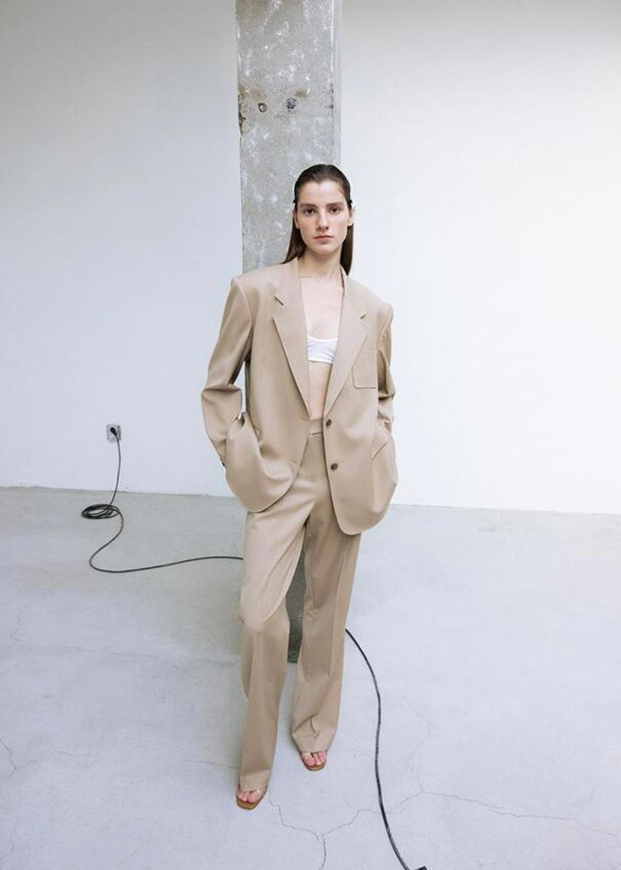 LEHA | Astrid Straight Pants (Beige)