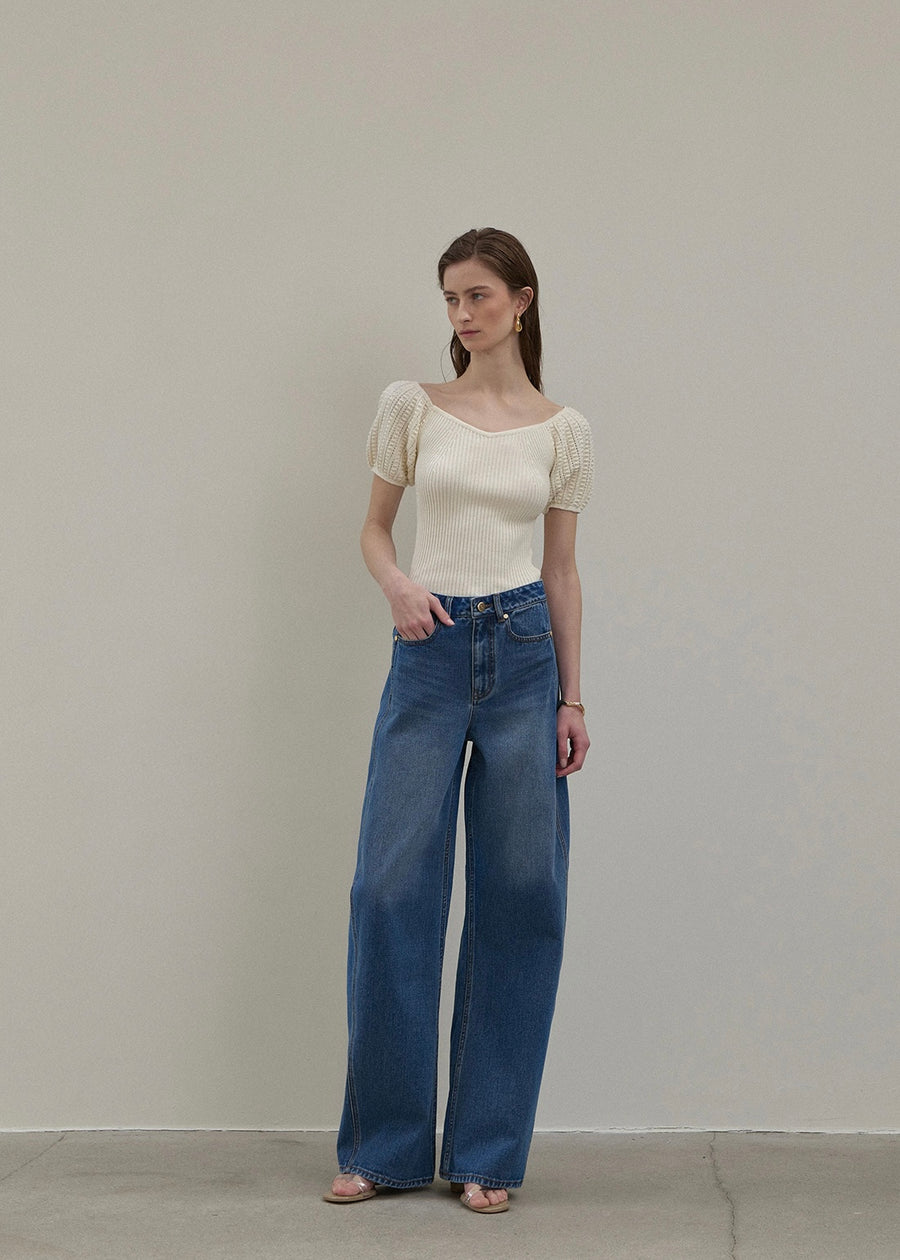 ELBORN | Thor Side Denim Pants (Blue)