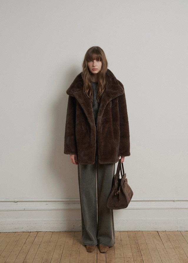 [2ND] ELBORN | Delfine Half Fur Coat (Mocha Brown) Expected Ship to 1/3/2025