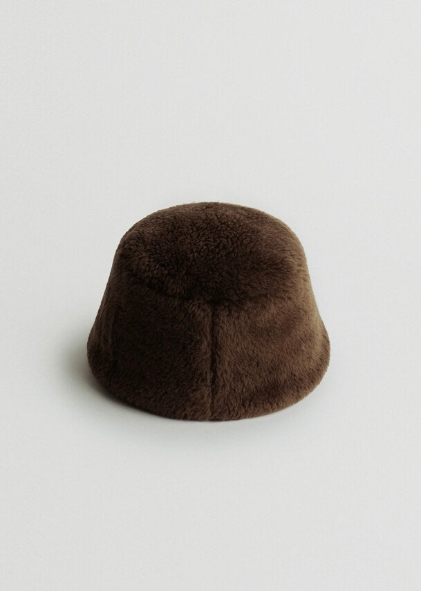 MOIA | Fur Bucket Hat (Brown) Expected ship to 12/12/2025