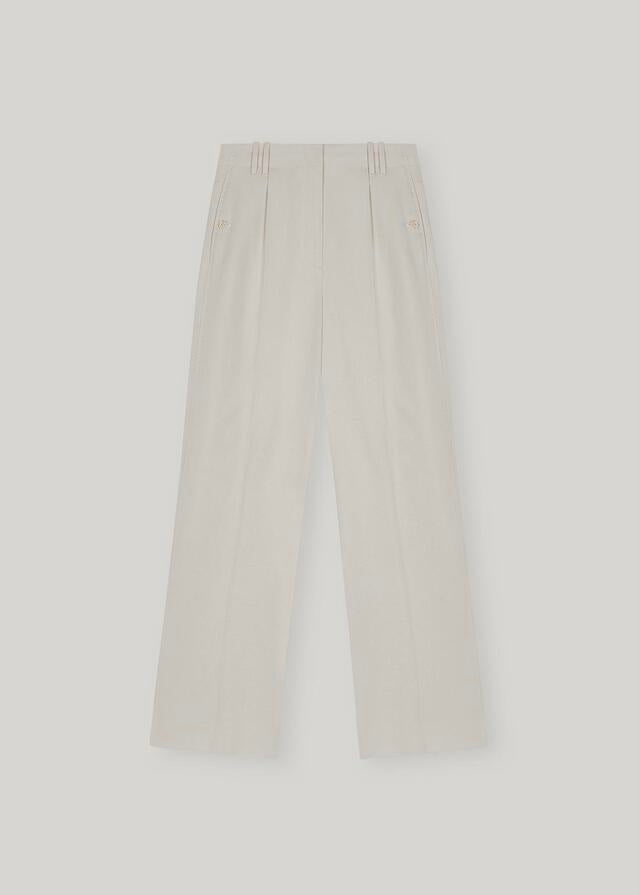 ELBORN | Sandra Cotton Slacks (Stone)