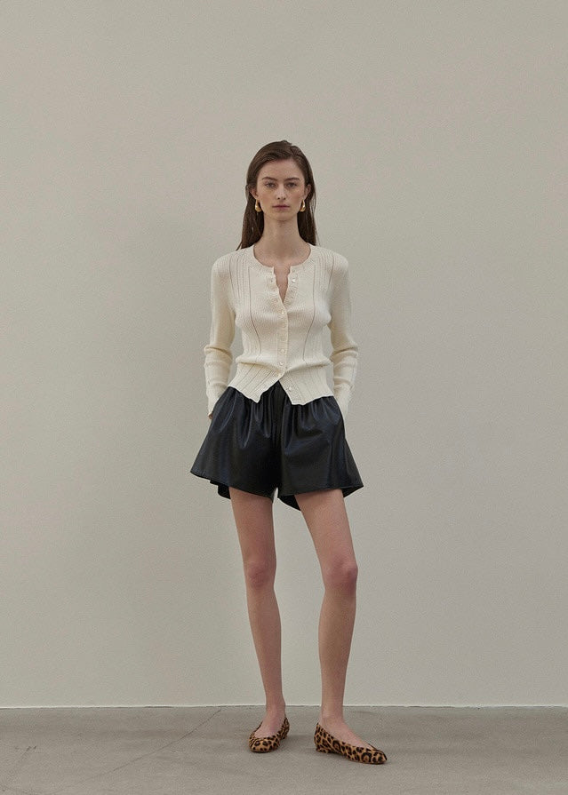 Elborn | Sage Knit Cardigan (Ivory)