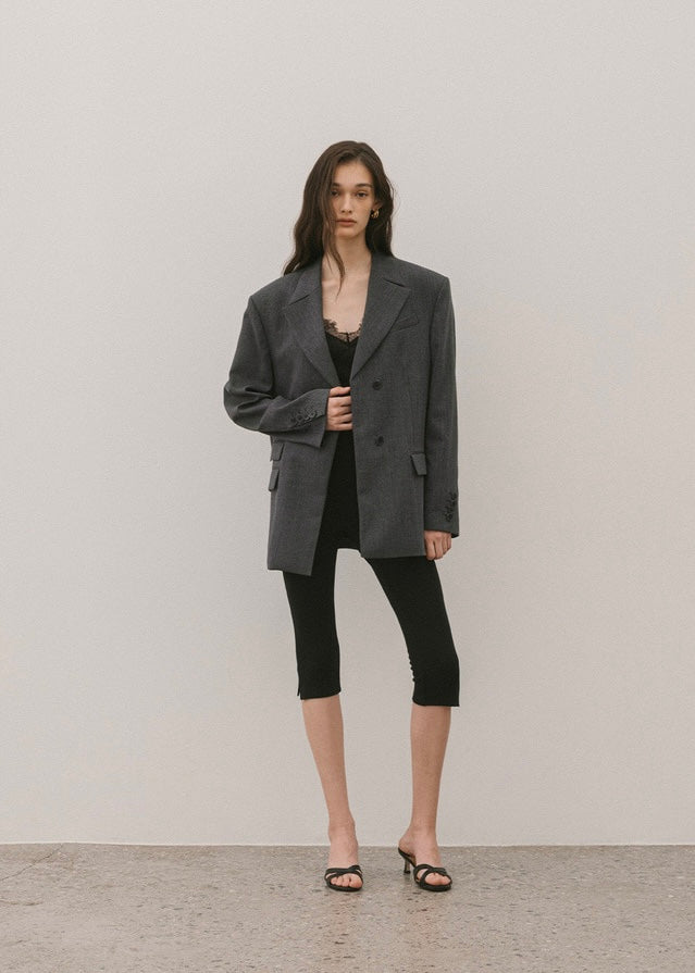 ELBORN | Marly Wool Single Jacket (Charcoal)
