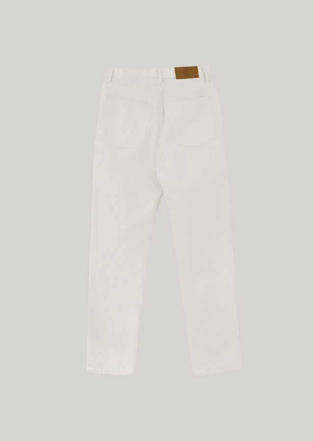 ELBORN | Sofie Slim Straight Denim Pants (Ivory)