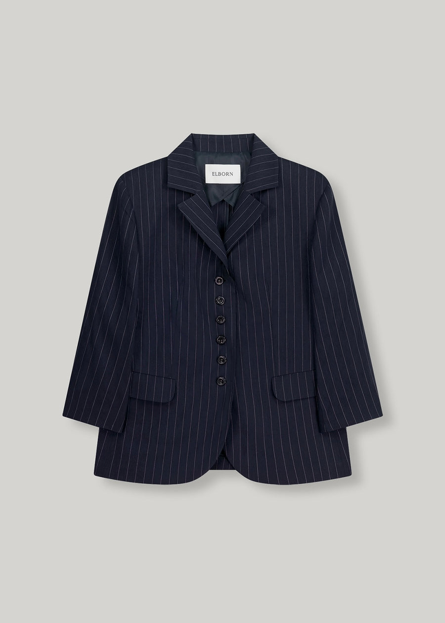 ELBORN | Diamo Linen Jacket (Navy Stripe) Expected ship to 05/30/2025