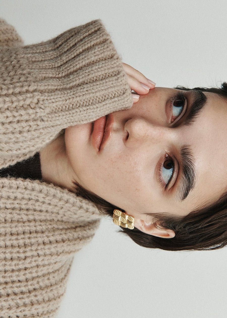 ELBORN | Double-breasted Shawl Collar Cardigan (Beige) Expected ship to 11/28/2025