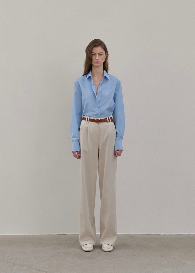 ELBORN | Sandra Cotton Slacks (Stone)