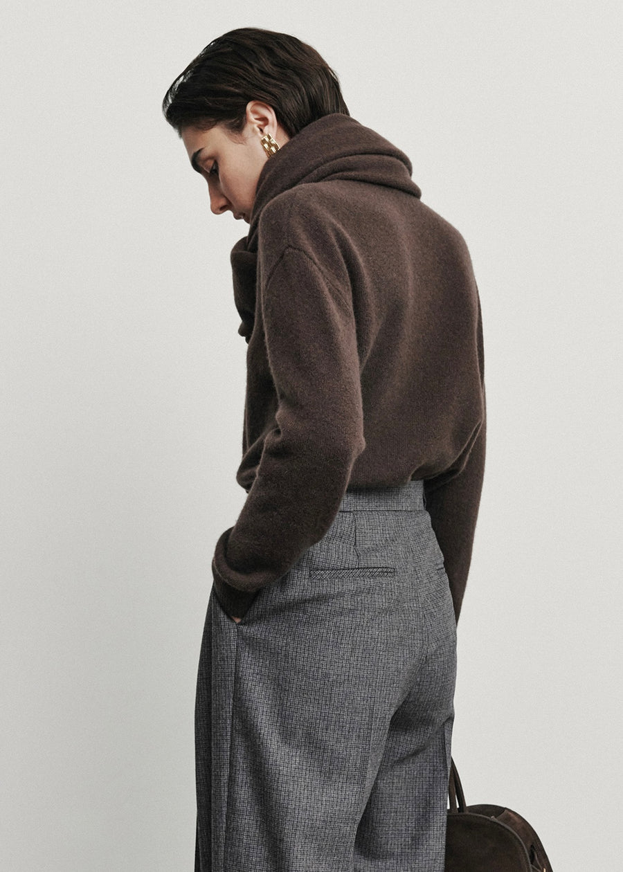 ELBORN | Aube Muffler Wool Knit Set-up (Brown)