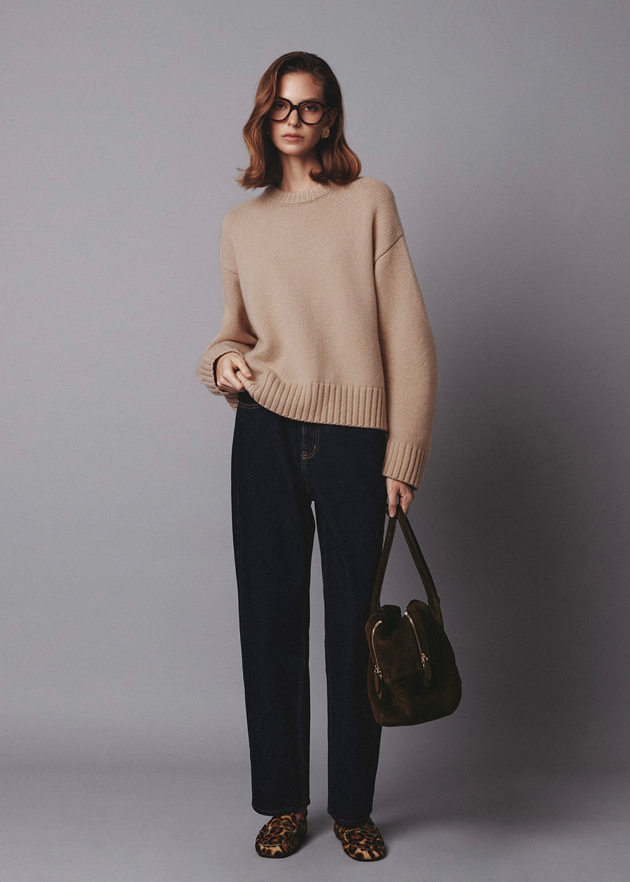 Elborn | May Cashmere Sweater (Beige) Expected ship to 10/31/2025