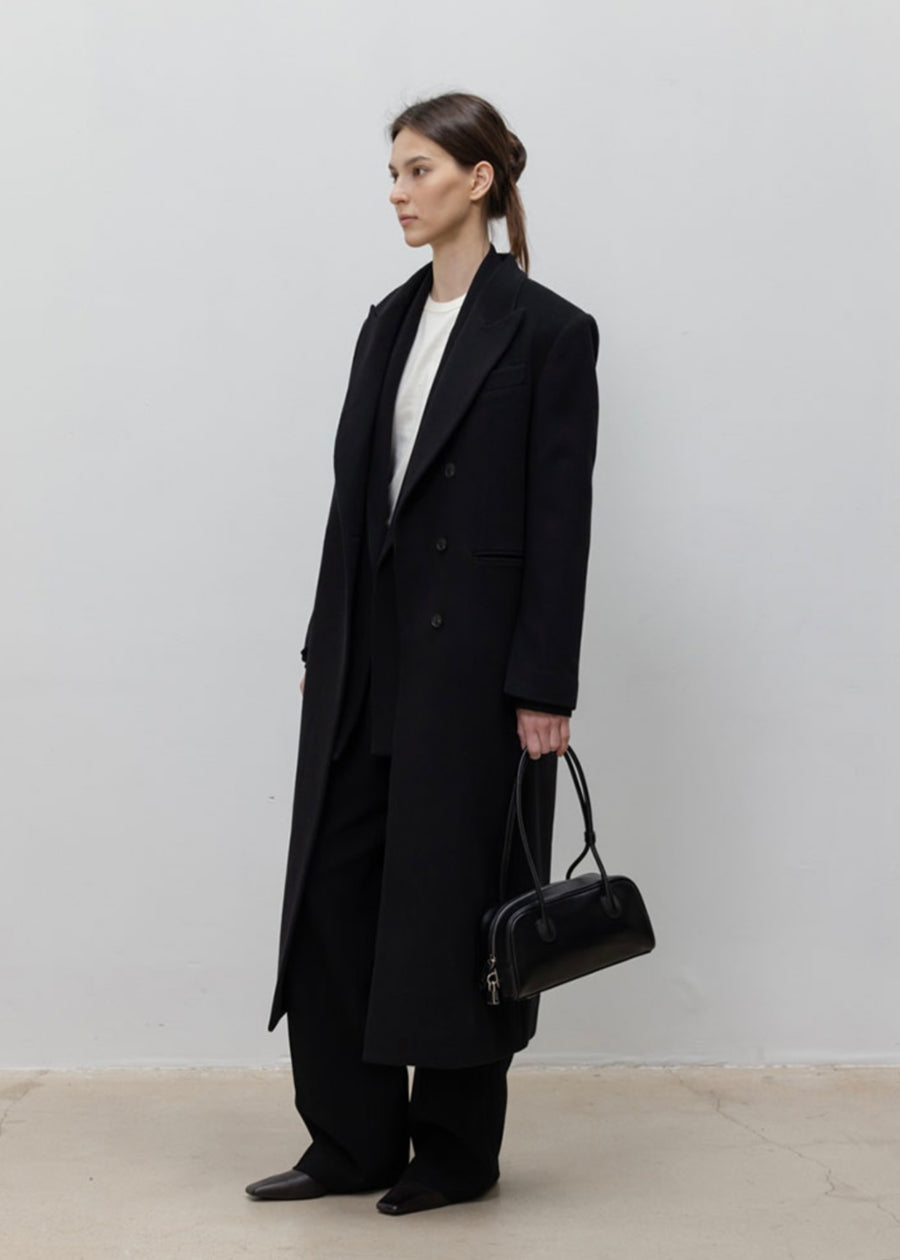 LEHA |  Charlotte Wool-Cashemere Blended Coat (Black) Expected ship to 11/29/2025