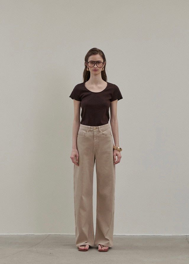 ELBORN | Palmy Scoop Neck T-shirt (3 Colors)