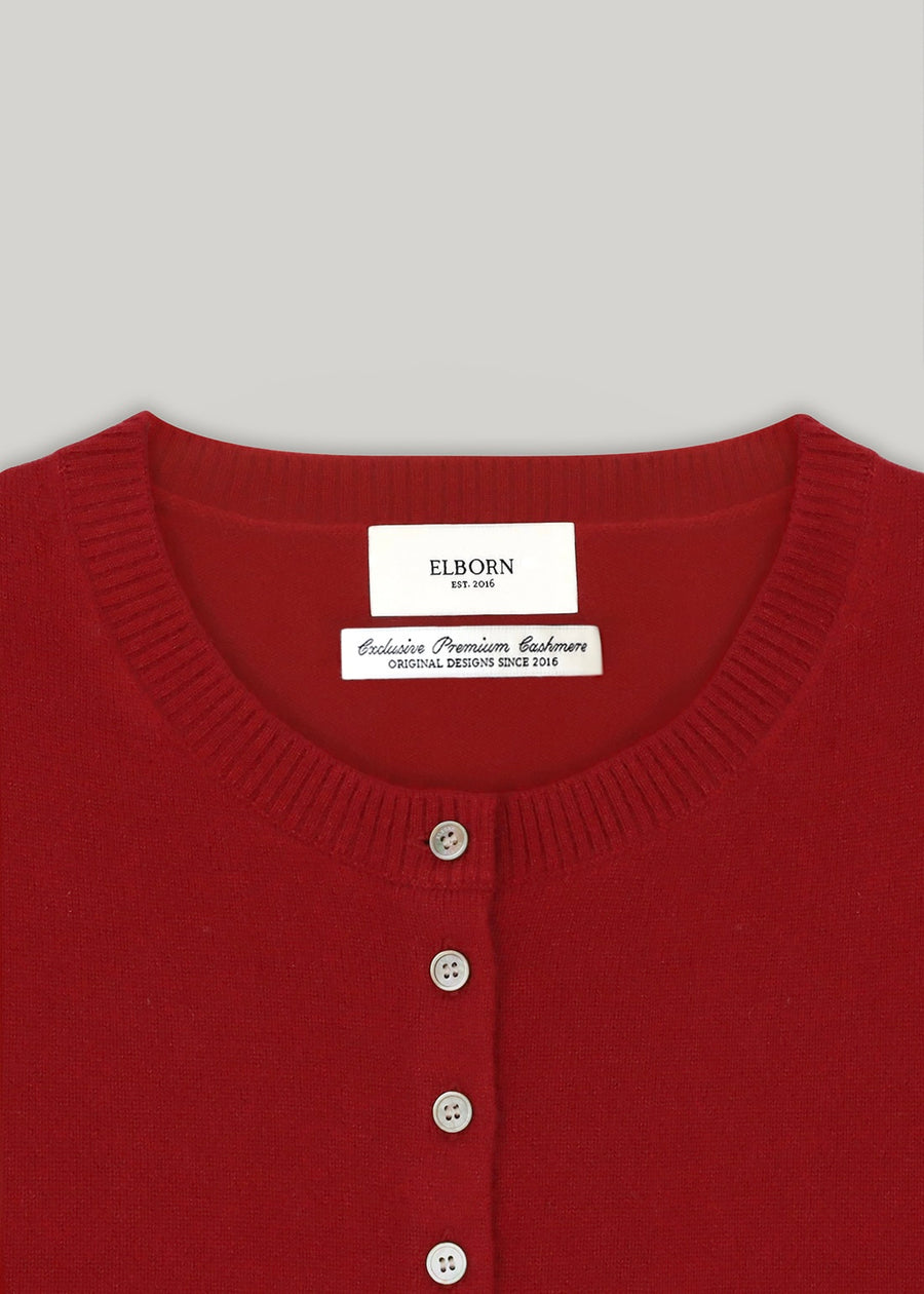 ELBORN | Harvey Cashmere Silk Cardigan (Red)