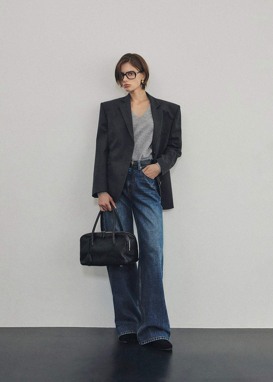 ELBORN | Apollo Wide Denim Pants (Dark Blue)