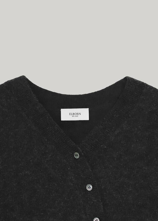 ELBORN | Mia Unbalanced Cardigan (Charcoal)