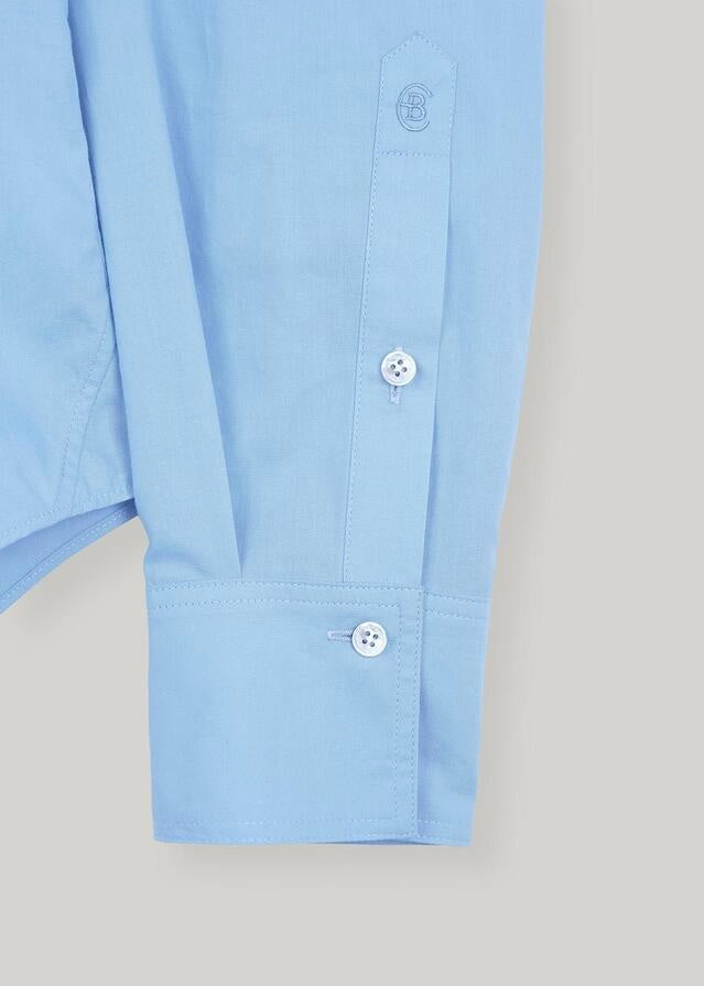 Elborn | Henri Cotton Silk Shirt (Blue)