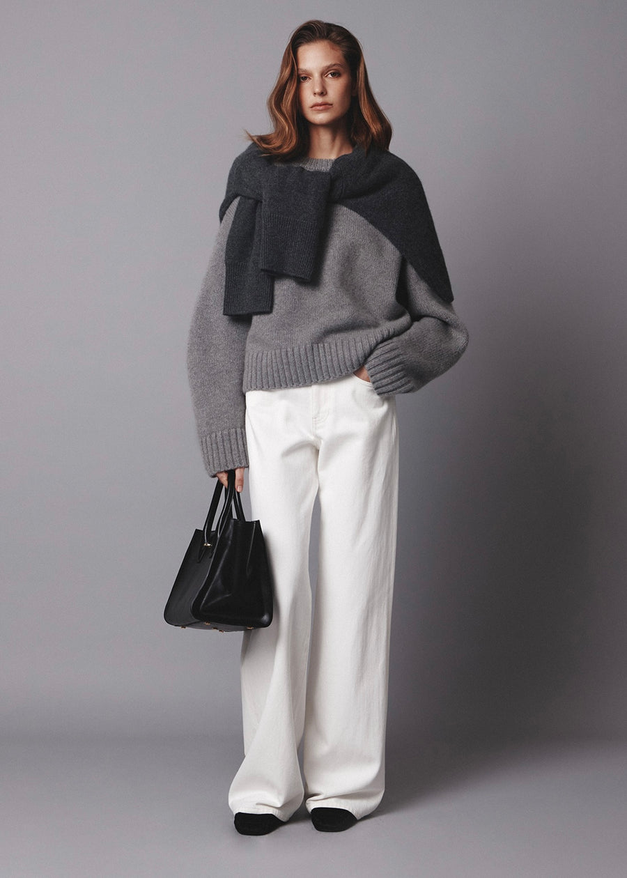 ELBORN | Leah Slim Wide Jeans (Ivory) Expected ship to 11/21/2025