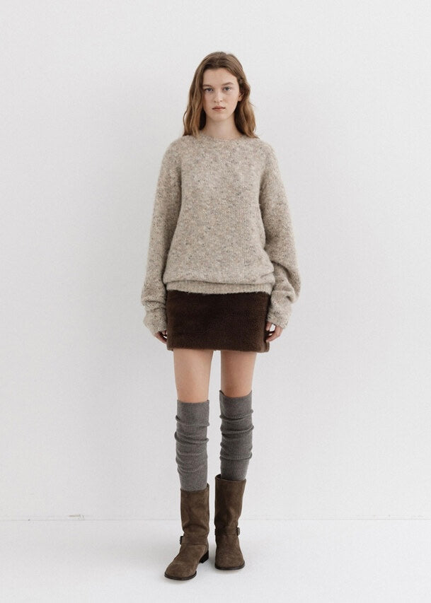 MOIA | Fur Skirt (Brown) Expected ship to 12/12/2025