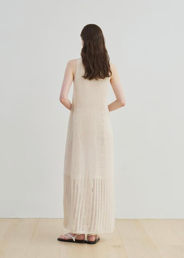 MOIA  | Carpel Knit Dress (Natural) Expected ship to 06/20/2025