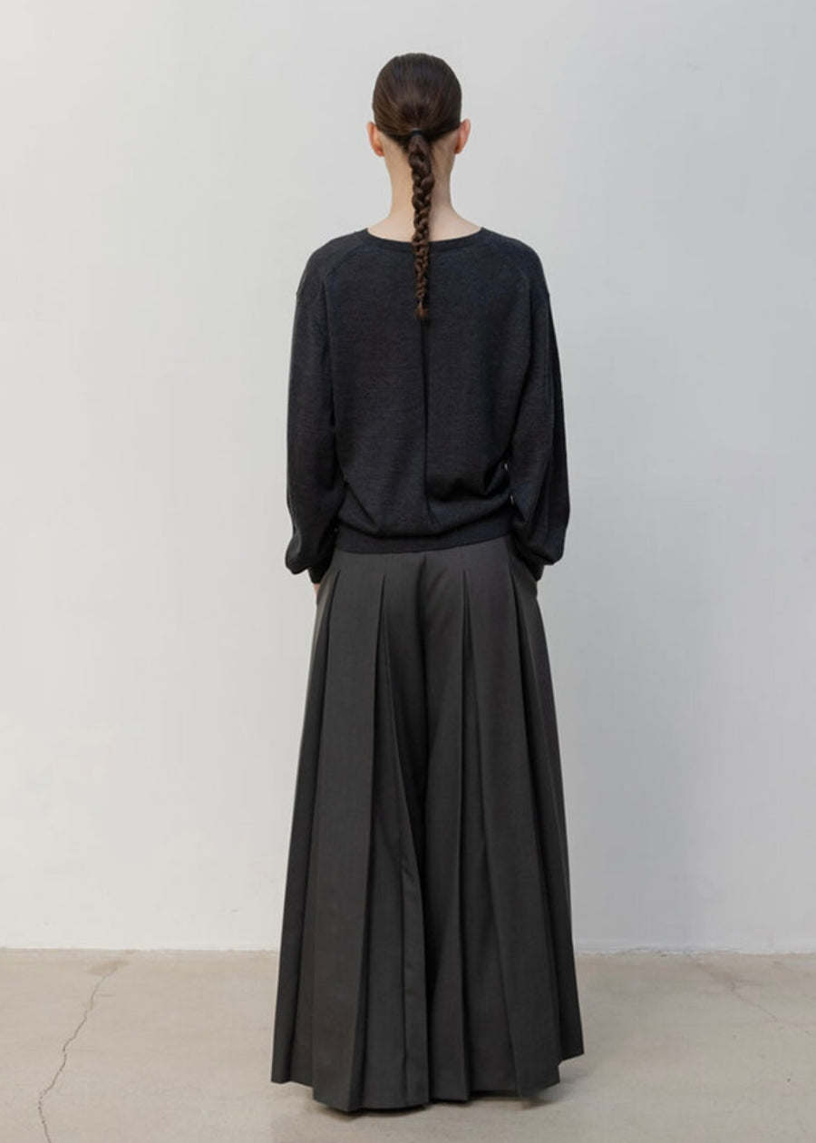 LEHA |  Steller V-Neck Wool Knit (Charcoal) Expected ship to 12/12