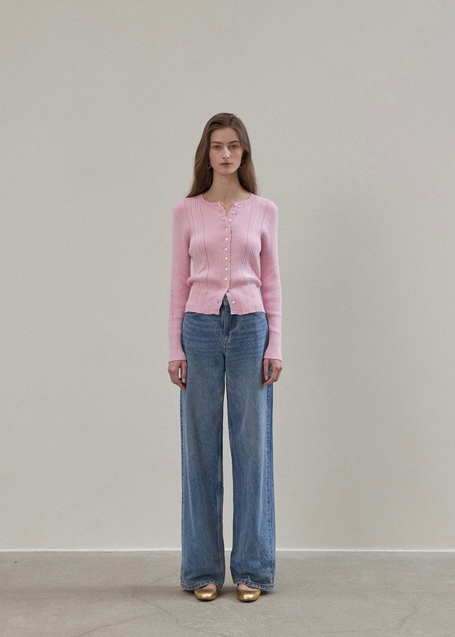Elborn | Sage Knit Cardigan (Pink)
