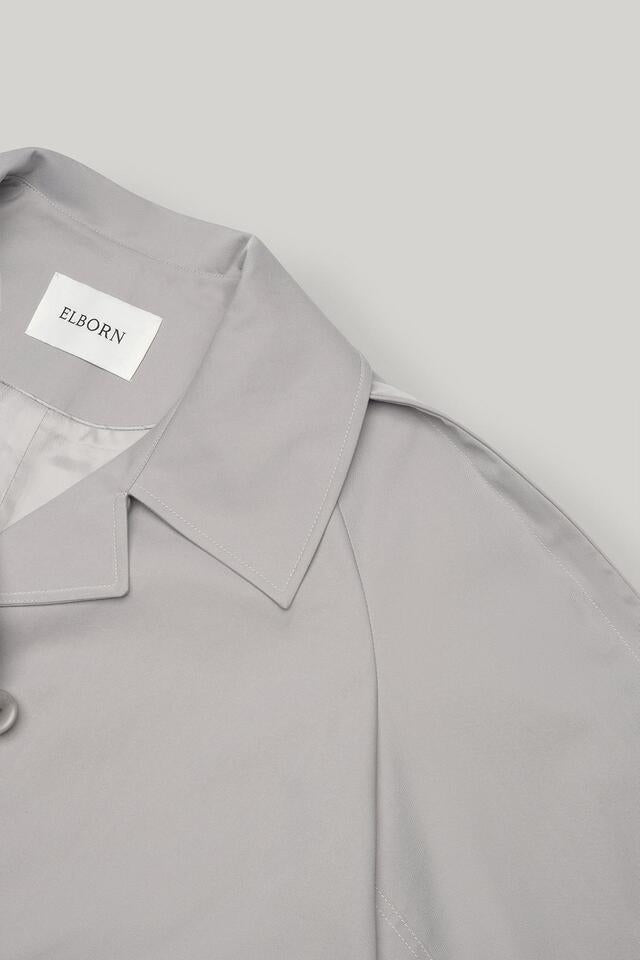 ELBORN | Martha Belted Trench Long Coat (Grey)
