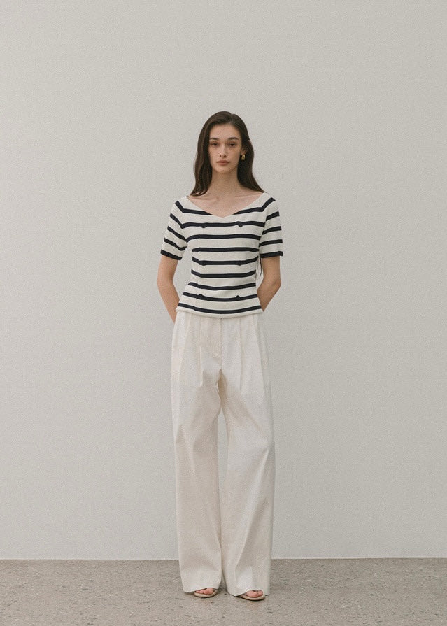 ELBORN | Willow Cotton Slacks (White)