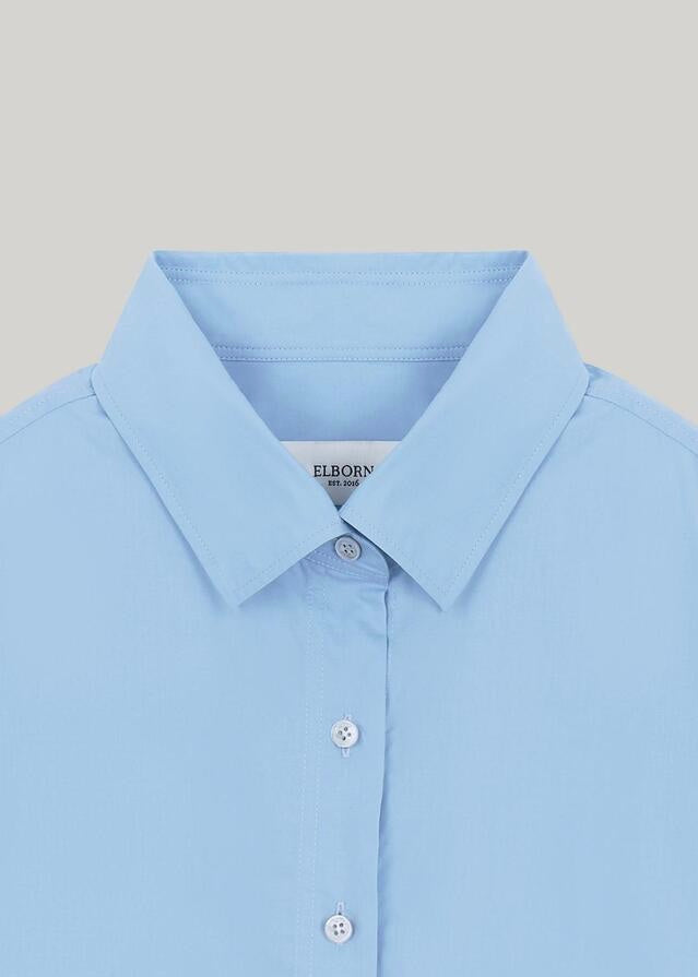Elborn | Henri Cotton Silk Shirt (Blue)