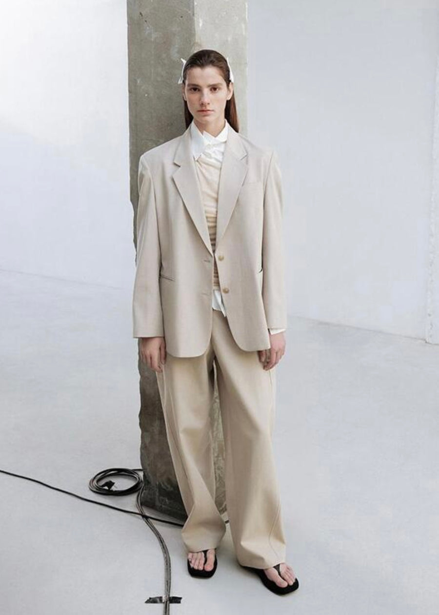 LEHA | Dover Oversized Wool-Blend Jacket (Oatmeal)