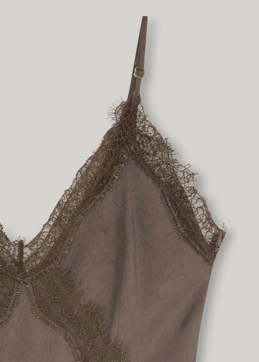 [2ND Re-Order] ELBORN | Elia Lace Dress (Khaki) Expected ship to 10/31 /2025