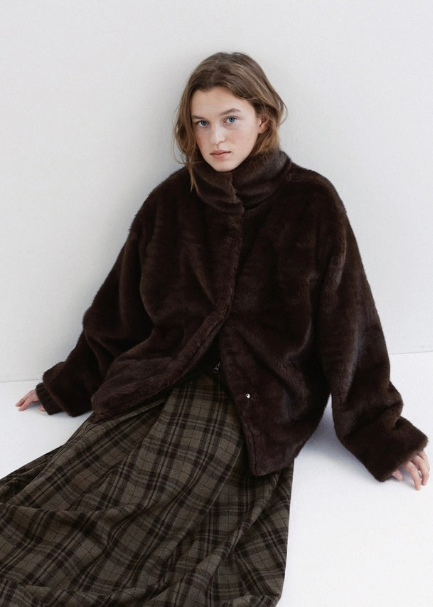 MOIA | 2Way Fur Coat (Brown) Expected ship to 12/12/2025