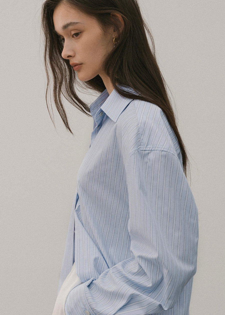 Elborn | Baron Over-Sized Shirt (Blue)