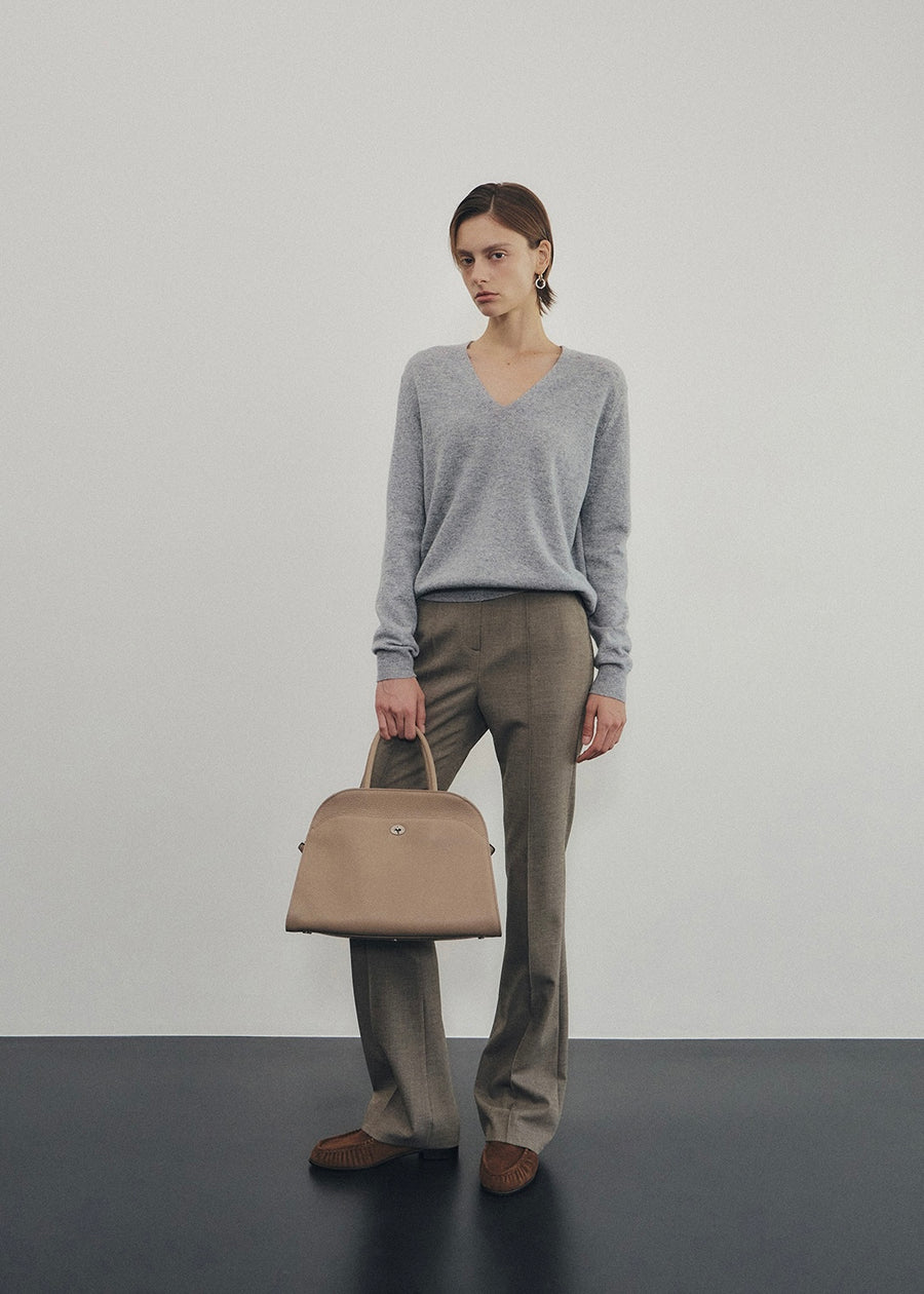 ELBORN | Ravi Boots Cuts Slacks (Sand Beige)