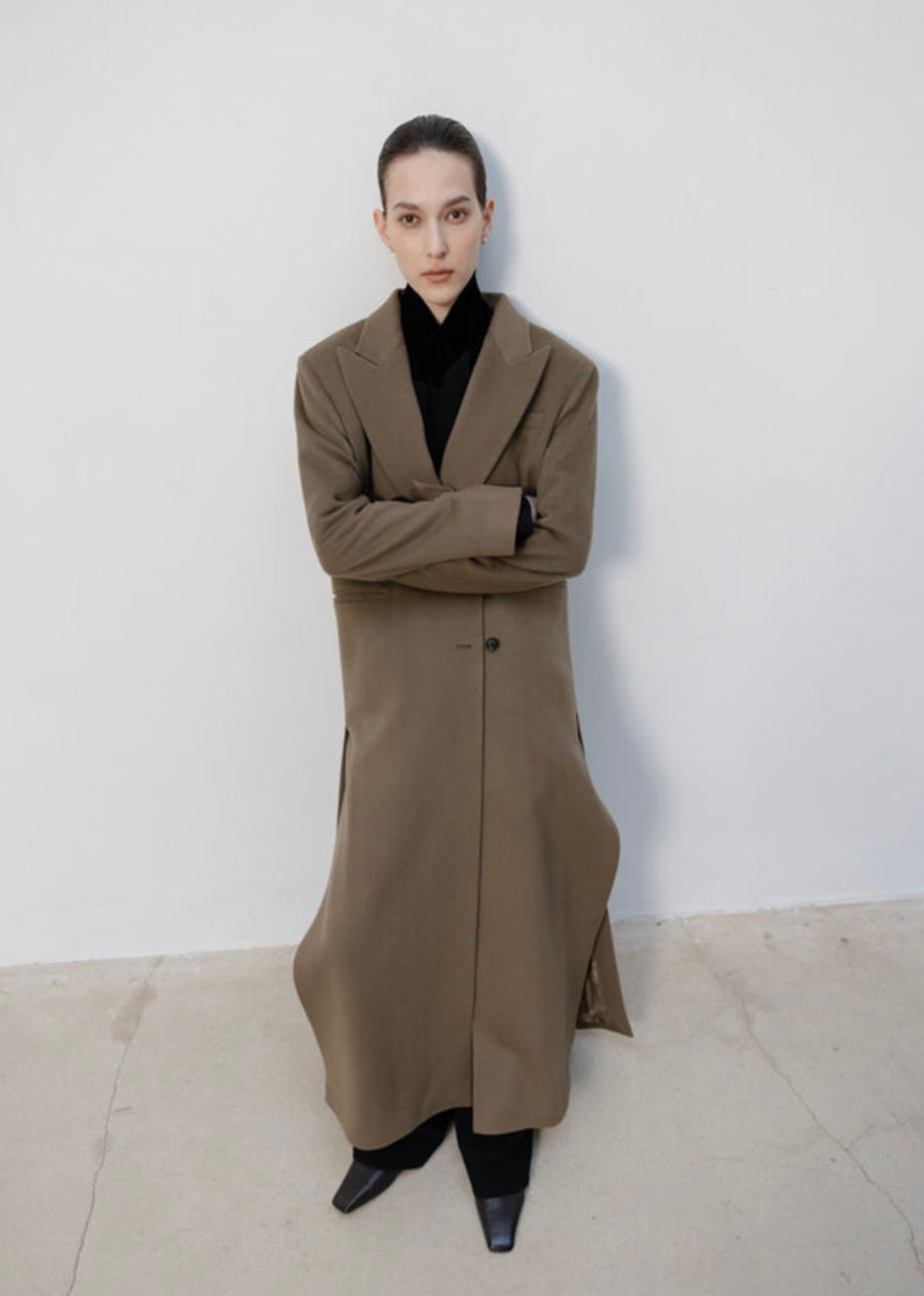 LEHA |  Colmar Wool - Cashmere Blended Coat (Brown) Expected ship to 12/12/2025