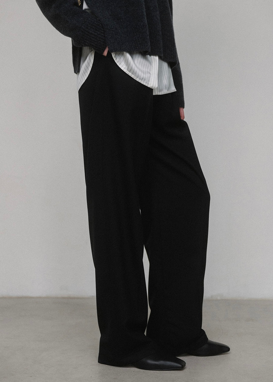 ELBORN | Verso Wool Slacks (Black)