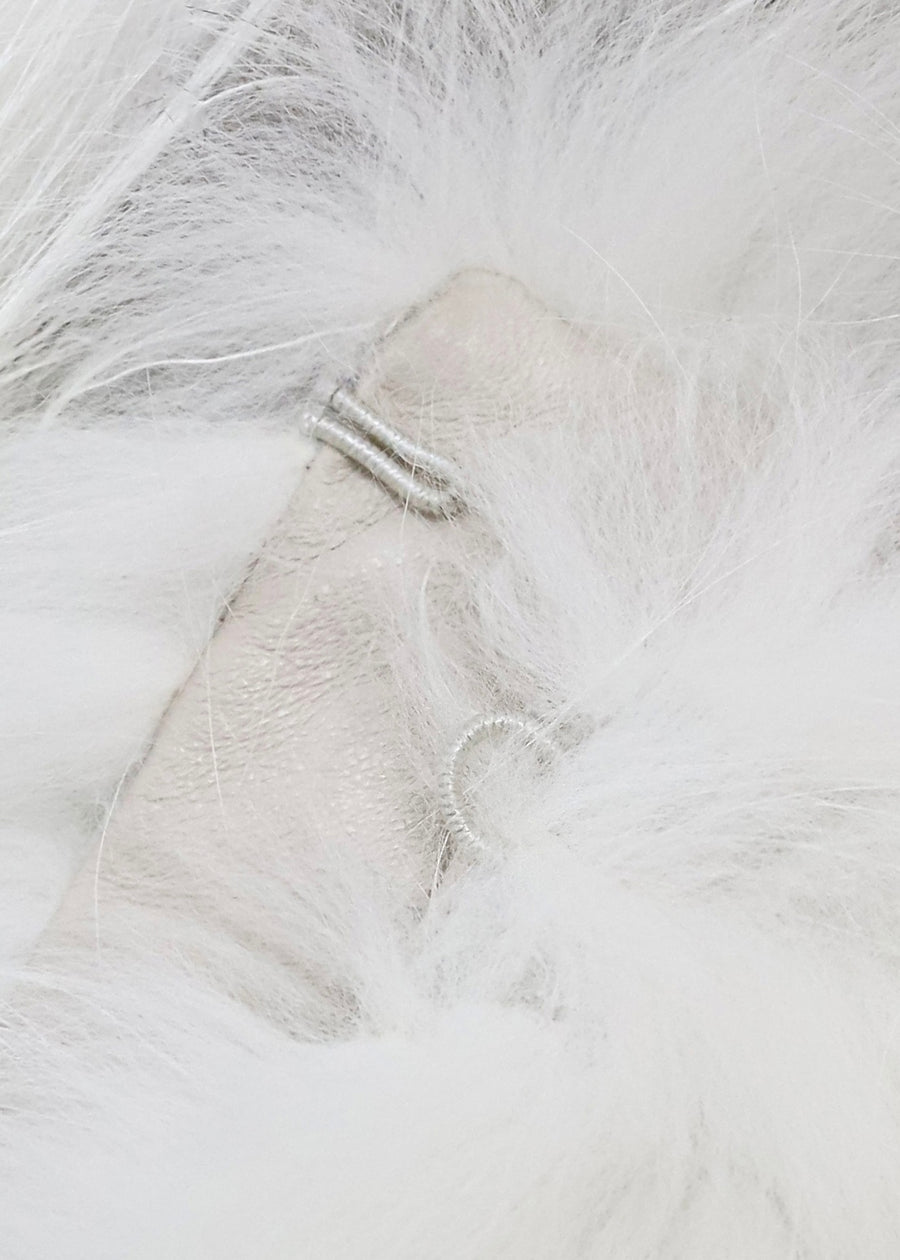 ELBORN | [Earlybird 10%] Blair Fox Fur Jacket (White) Expected ship to 12/12/2025