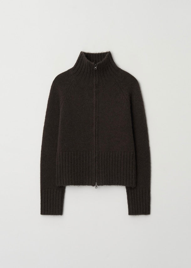 MOIA | Turtleneck Zip-Up Knit (Brown) Expected ship to 12/12/2025