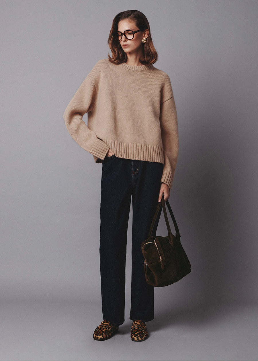Elborn | May Cashmere Sweater (Beige) Expected ship to 10/31/2025