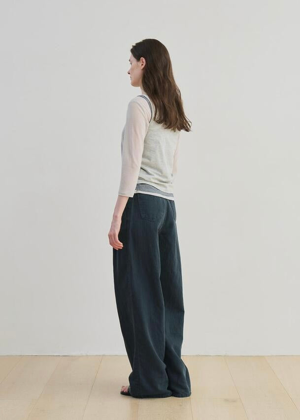MOIA  | Linen Dyed Denim (Teal Blue) Expected ship to 07/11/2025