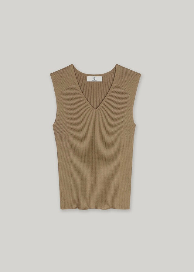 ELBORN | Neo V-neck Sleeveless Top (Ivory)