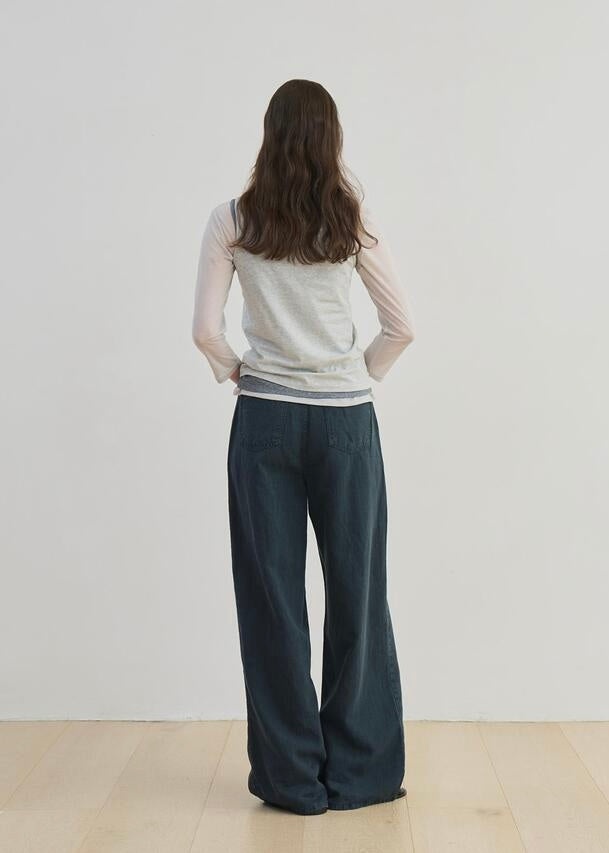 MOIA  | Linen Dyed Denim (Teal Blue) Expected ship to 07/11/2025
