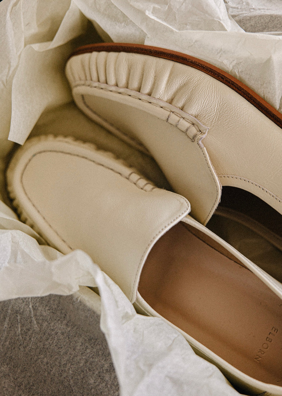 ELBORN | Mateo Leather Loafer (Ivory)